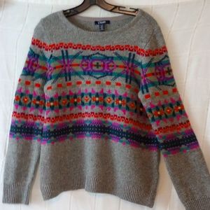 Cotton Blend Sweater, Sz 14P, Native American design, Sz. 14 P, NWOT